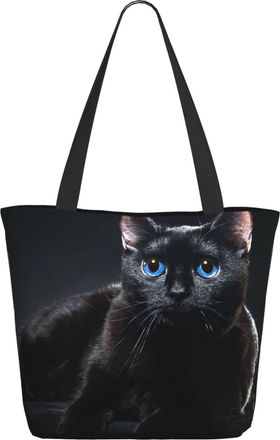 AOOEDM Cat With Blue Eyes Ladies Shopping Bag 13x11x7in.The Perfect ValentineS Day Gift.It Is The Best ValentineS Day Gift For Mom, Daughter, Wife,Etc