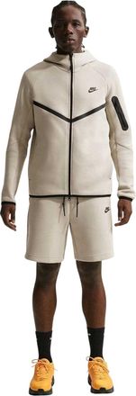 Nike Heren-hoodie met ritssluiting en chevronpatroon (Cr&egrave;me)