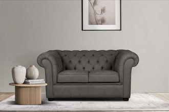 HOME AFFAIRE 2-Sitzer »CHARENTE, Chesterfield-Sofa, Wellenfederung, Masse: B/T/H: 147/89/74 cm« mit edler Knopfheftung und typischen Armlehnen