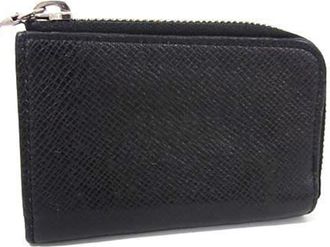 Louis Vuitton Taiga Ardoise Black Taiga Leather Coin Purse/Coin Case (Pre-Owned)