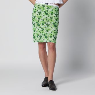 Miu Miu Gonna verde con motivo floreale