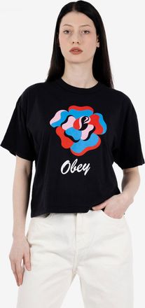 Obey Paper Rose tee digital black