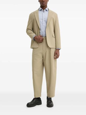 HUGO BOSS single-breasted blazer - men - Elastane/Polyamide/Polyester - 46 - Neutrals