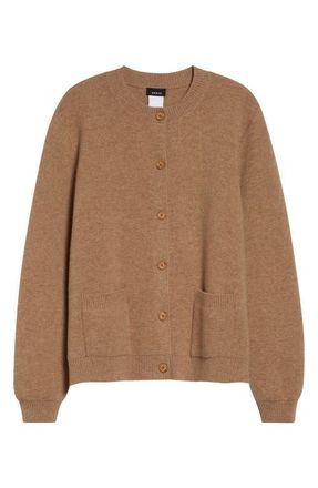 Akris Cashmere Piqu&eacute; Cardigan in Camel at Nordstrom, Size 10