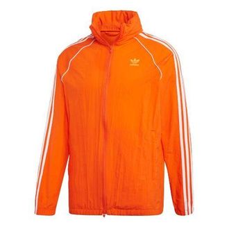 adidas originals Zipper Athleisure Casual Sports Jacket Orange Yellow ED6084