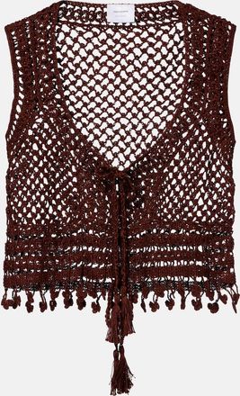 Anna Kosturova Marrakesh crochet cotton crop top