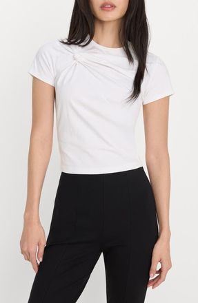 Good American Superstretch Twist T-Shirt in White001 at Nordstrom, Size X-Small