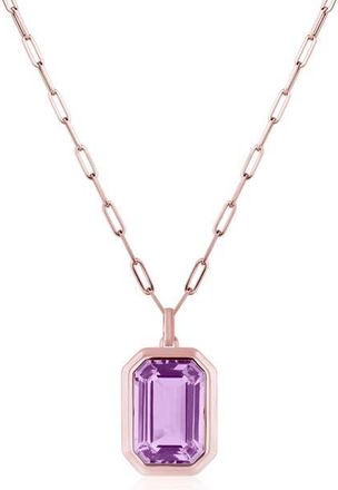 Goshwara Manhattan Pendant Necklace in Lavender Amethyst at Nordstrom, Size 18