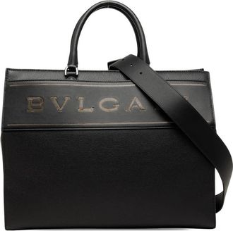 Bulgari Pre-owned Bvlgari Leather Logo Satchel Ladies H1YFREHBLKCWV5TI