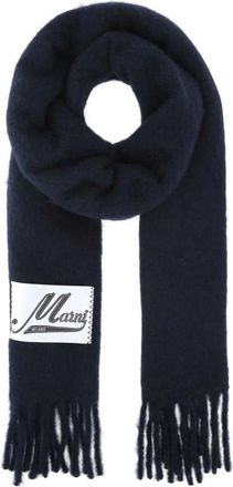 Marni Midnight Blue Alpaca Blend Sjaal - Heren - Wintersjaals - Blauw - ONE Size - Accessoires