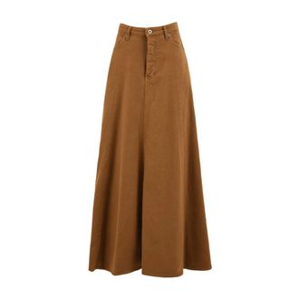 SOLOTRE Wide Jeans, female, Brown, Size: XS Jeans Brandy