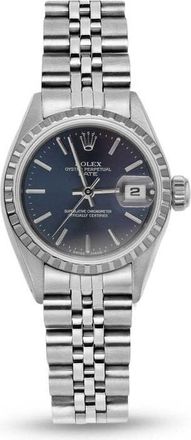 Rolex Pre-owned Rolex Date Automatic Chronometer Blue Dial Ladies Watch 69240 BLSJ