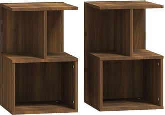 vidaXL Vidaxl - Bedside Cabinets 2 pcs Brown Oak 35x35x55 cm Engineered Wood