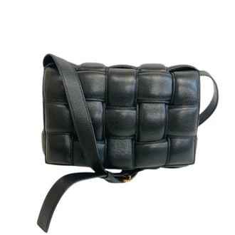 Bottega Veneta Pre-owned Cross Body Bags, female, Black, Size: ONE SIZE Pre-owned Intrecciato Shoulder Bag
