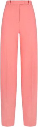 The Attico Jagger High-Waisted Zalm Viscose Broek - Dames - Straight fit broeken - Roze - XS - Polyester - Broeken