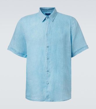 Vilebrequin Courbis linen bowling shirt