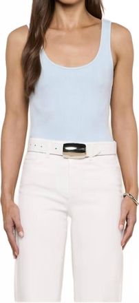 L'agence Nica Scoop Neck Bodysuit In Cool Blue