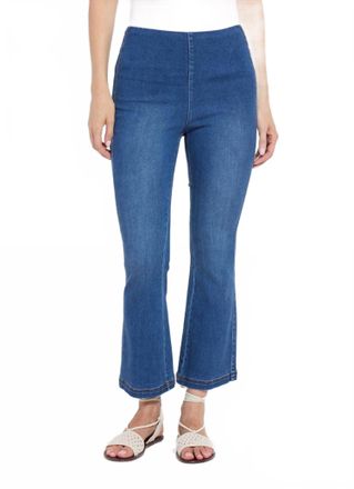 Lyss&eacute; Jade Stretch Tencel Denim Flare Jeans In Mid Wash