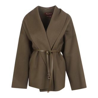 Max Mara Light Jackets, female, Brown, Size: M Giacca double in lana cashmere