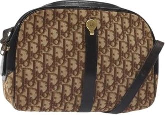 Dior Pre-owned Cross Body Bags, female, Brown, Size: ONE SIZE Pre-owned Trotter Canvas Shoulder Bag