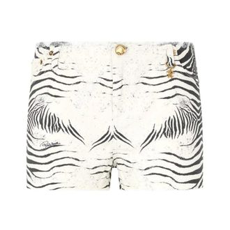 Roberto Cavalli Dames, Korte broeken, Beige, Maat: XS Katoen