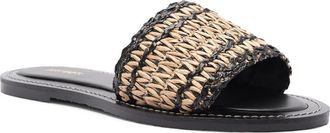 Arezzo Liz Slide Sandal in Natural Black at Nordstrom, Size 7.5