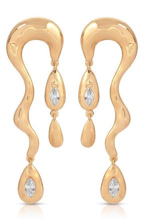 Ettika Melting Metal Drop Earrings in Gold at Nordstrom