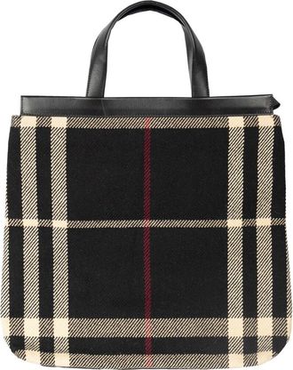 Burberry Black Wool/Hair Blanket Tote (Authentic Pre-Loved)