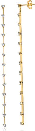 Crislu Cubic Zirconia Bar Earrings in Gold at Nordstrom