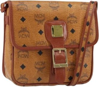 MCM Pre-owned Cross Body Bags, female, Brown, Size: ONE SIZE Pre-owned Plastic Crossbody Bag