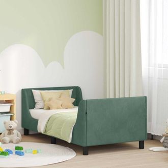vidaXL vidaXL Struttura letto bambini con testata Verde Mare 80 x 160 cm