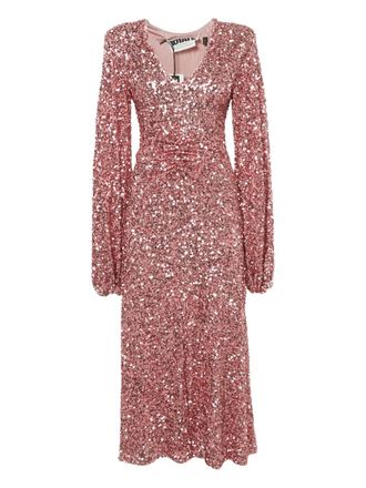 Rotate Sirin sequin dress - women - Polyester/Lycra/Polyester - S - Pink