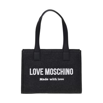 Love Moschino Dames, Tassen, Zwart, Maat: ONE Size Denim