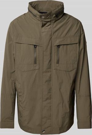 Bugatti Jacke mit Stehkragen in Gruen, Gr&ouml;&szlig;e 58