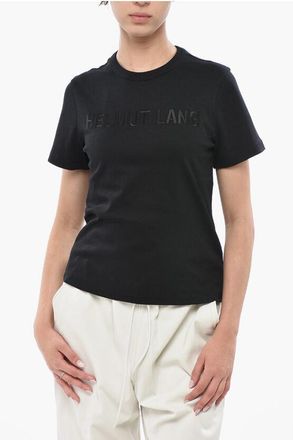 Helmut Lang Cotton Crewneck T-Shirt With Embroidered Logo size Xs