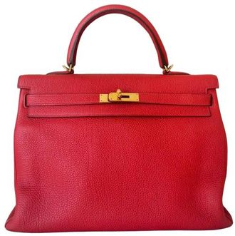 Herm&egrave;s Herm&egrave;s Geranium Togo Leather Kelly 35cm