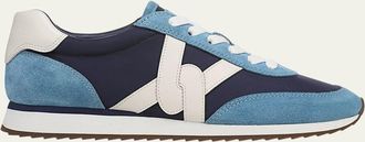 Veronica Beard Penrose Mixed Leather Runner Sneakers