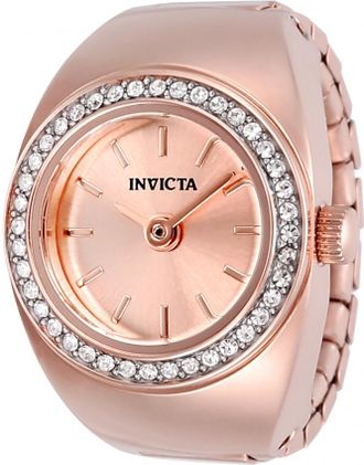 Invicta Mini Angel Quartz Crystal Rose Gold Dial Ladies Watch 48945