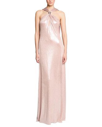 Halston Heritage Sofie Metallic Jersey Gown