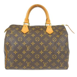 Louis Vuitton Speedy Handbag Monogram Canvas Brown Canvas Handbag (Pre-Owned)