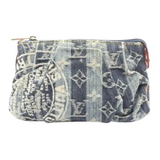 Louis Vuitton Pre-owned Clutches, female, Multicolor, Size: ONE SIZE Pre-owned Monogram Denim Pouch