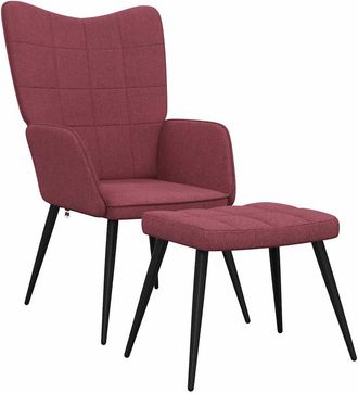 vidaXL Sill&oacute;n De Relax Con Reposapi&eacute;s Tela Rojo Tinto Vidaxl