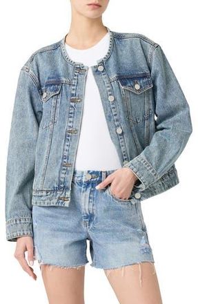 Blank NYC Collarless Denim Trucker Jacket in Heads Up at Nordstrom Rack, Size Small