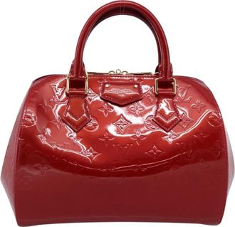 Louis Vuitton Montana Monogram Vernis Red Patent_Leather Handbag (Pre-Owned)