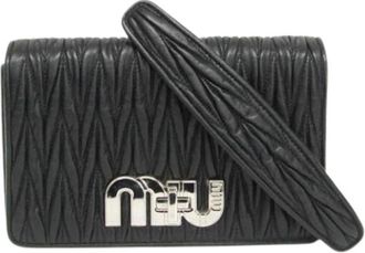 Miu Miu Pre-owned Leren Schoudertas - Dames - Vintage Clutch - Zwart - ONE Size - Leer - Vintage