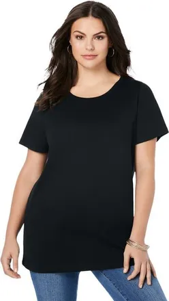 Roaman's Crewneck Tee in Black at Nordstrom, Size Medium