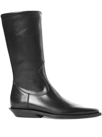 Ann Demeulemeester Jani cowboy boots - women - Leather/Calf Leather/Calf Leather - 37.5 - Black