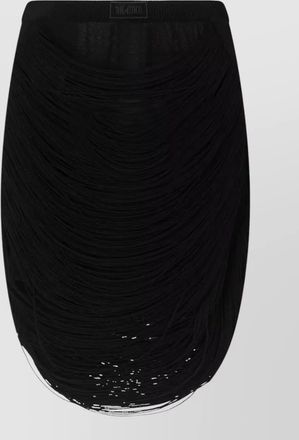 The Attico fringe mini skirt smooth streamlined silhouette