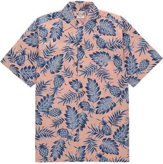 Fortela Pineapple Print Shirt in Coral at Nordstrom, Size Small