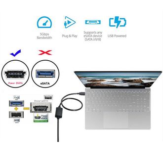 OEM La Alimentaci&oacute;n Se Suministra A Trav&eacute;s De Una Interfaz Esata Dc 5v, Un Adaptador De Corriente A Interfaz Usb 3.0 Y Un Convertidor De Potencia De 1m